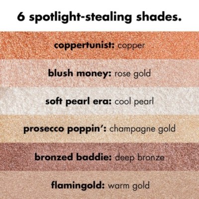 Halo Glow Silky Powder Highlighter - Flamingold - Warm Gold