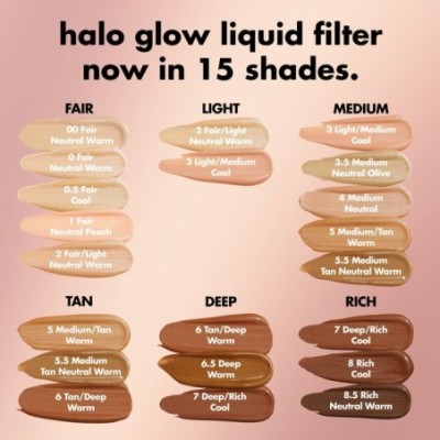 Potenciador de luminosidad Halo Glow Liquid Filter - 0 Fair Neutral Warm